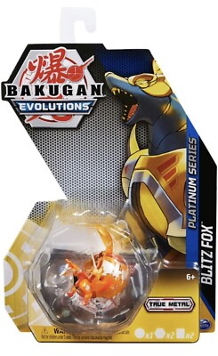 Bakugan Evolutions Platinum AURELUS BLITZ FOX Metal Spin Master