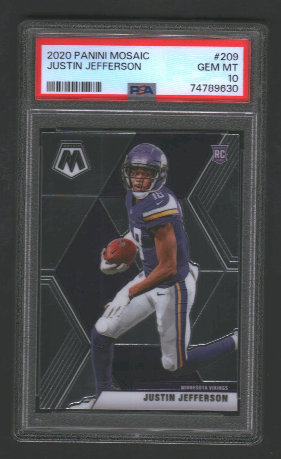 ドミニク ショボスライ Panini Mosaic RC PSA 10 Justin Jefferson Panini Mosaic Green Prizm #209 Rookie RC