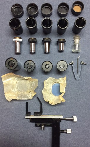 Tiyoda MKQ Folding Field Microscope Set In Case Made In Japan Vintage