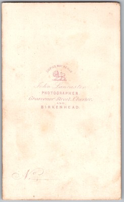 CDV Circa 1870s John Lancaster Bearded Man Chester England — additional view