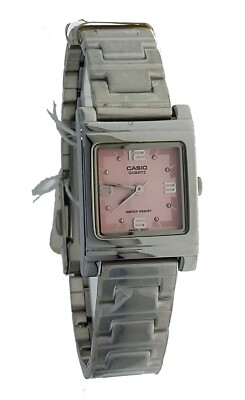 Casio Square White Dial All Metal Unique Ladies Wristwatch Watch LTP1237D 7ADF