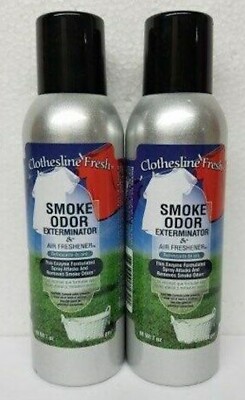 2 Cans Smoke Odor Exterminator Clothesline Fresh 7 oz  Spray 