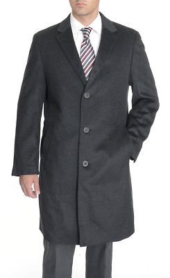 Pre-owned Kenneth Cole , Mens 100 % Cashmere Top Coat, Butter Soft, Quilted Lining, $875 In Blacks