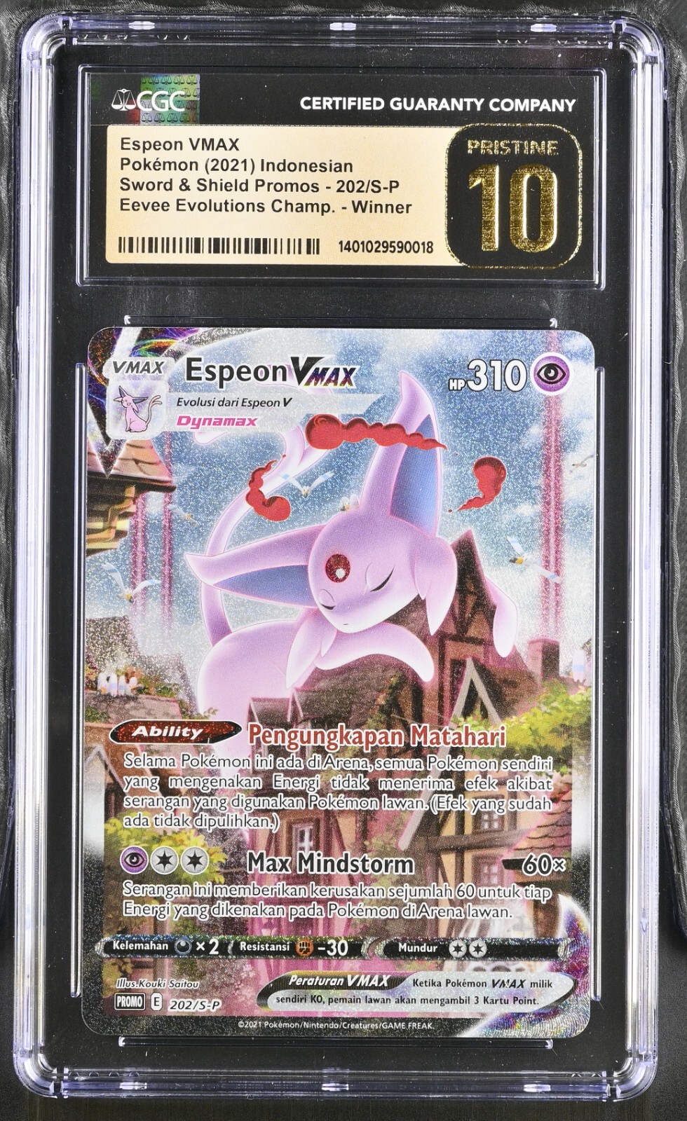 Espeon VMAX 202/S-P Contest Winner Promo Top Prize Indonesia