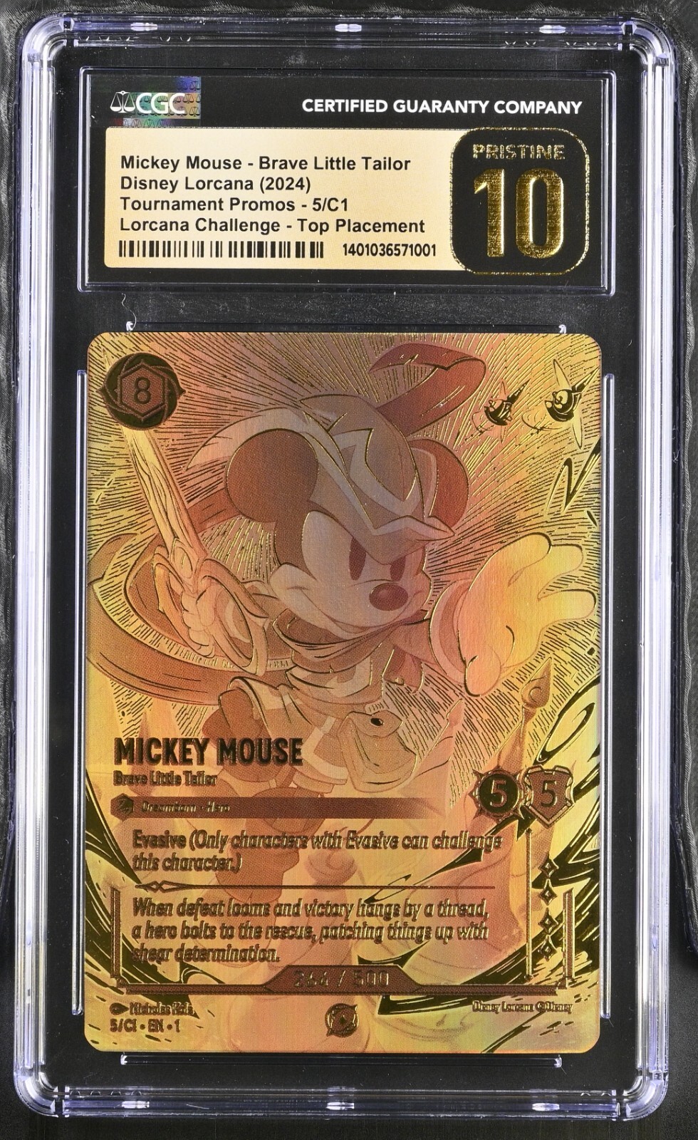 Disney Lorcana Mickey Mouse 5/C1 Top 4 Challenge CGC Disney Lorcana Mickey Mouse 5/C1 Top 4 Challenge CGC