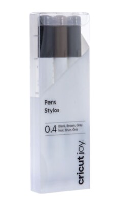 CRICUT JOY BLACK BROWN GRAY PENS 0.4 3 PACK PEN SET 2007076 FREE SHIPPING