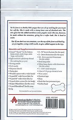 JUNO THE YO-YO DOG ~ American Quilters Society Patterns 4 You #8794 ~ 12