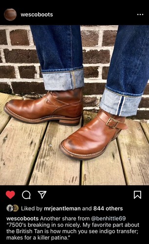 Wesco 7500 Boss Vintage 1950s Style Engineer Boots Mister Lou Role 10 E Club