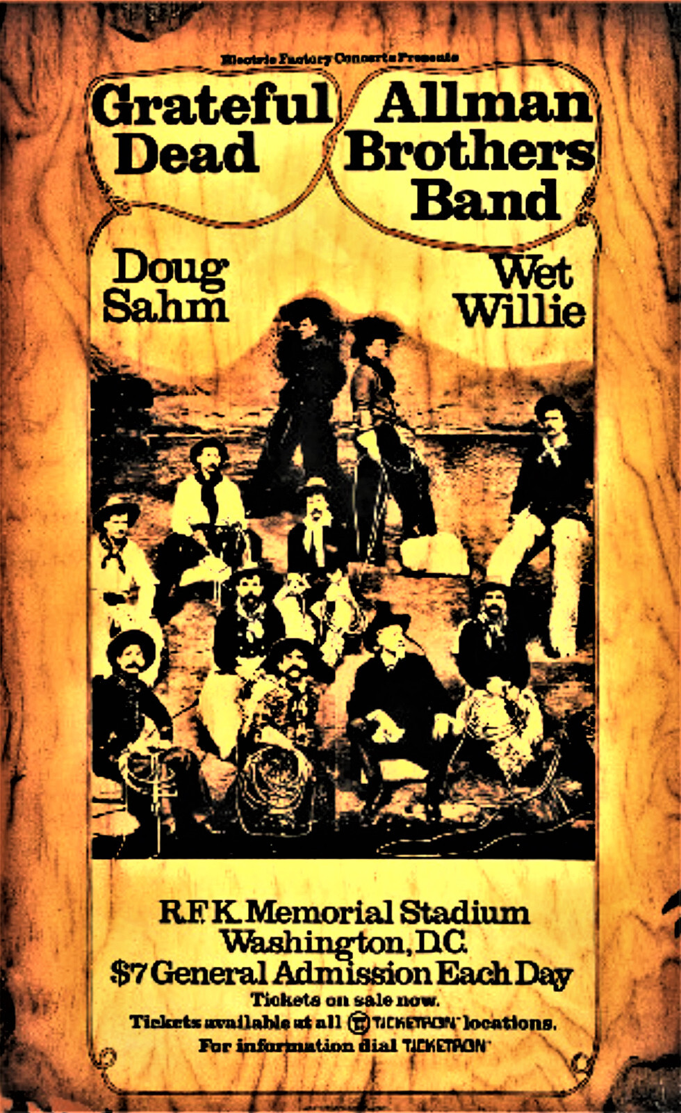 allman brothers band ビンテージコンサートポスター Allman Brothers Band CONCERT POSTER 12
