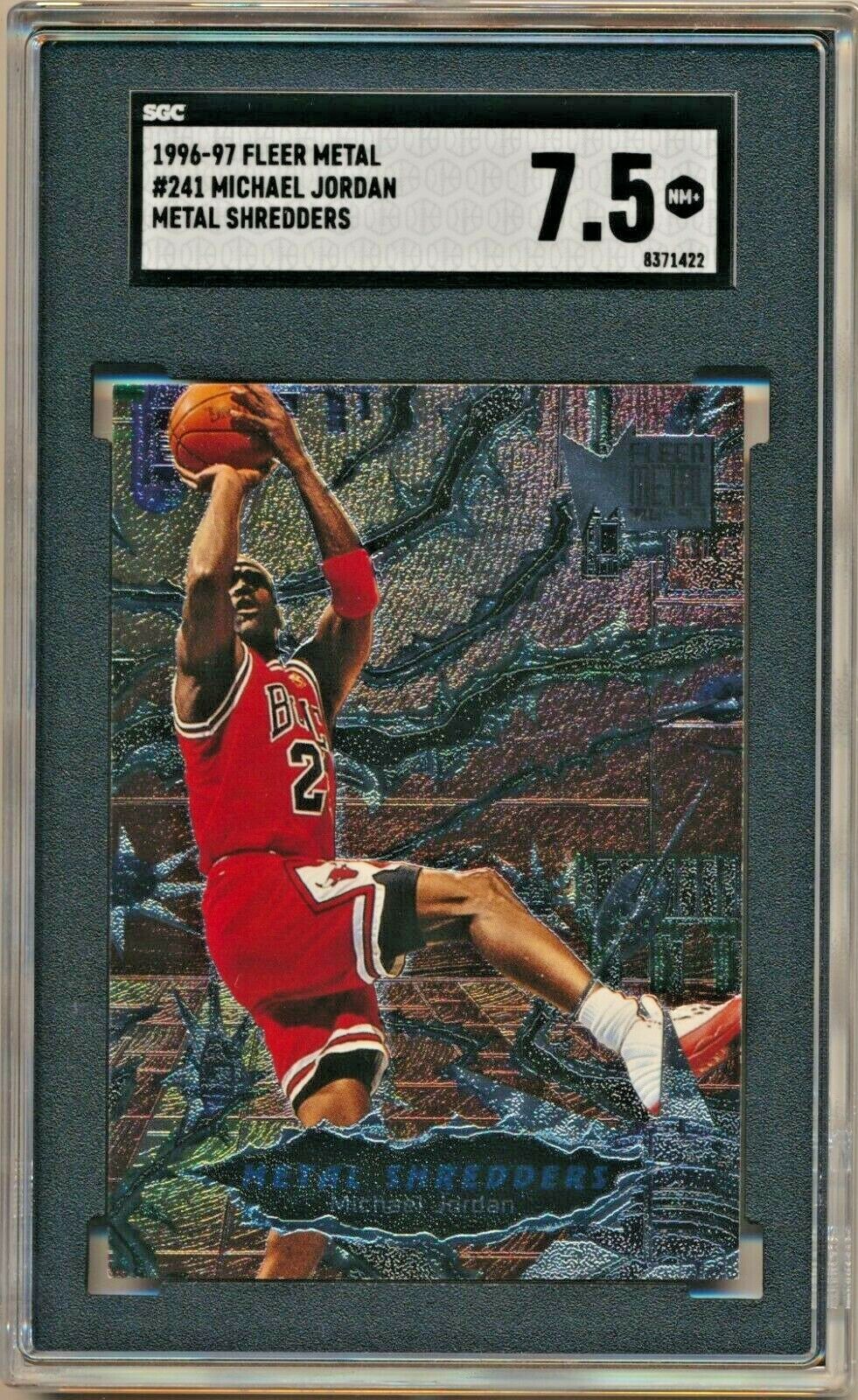 NBAカード　エクスパイヤードカード 1996-97 Fleer Metal Michael Jordan Shredders SGC 7.5 NM+ NBA