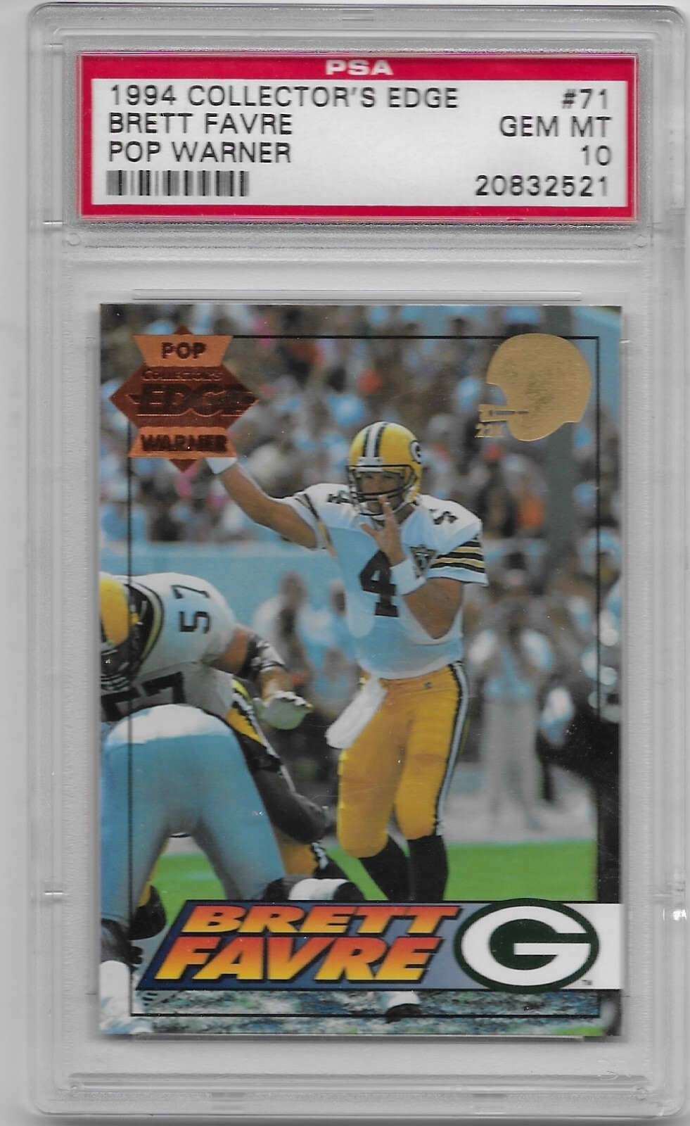 1994 Brett Favre PSA 10, GEM MINT, Collector's Edge, #71