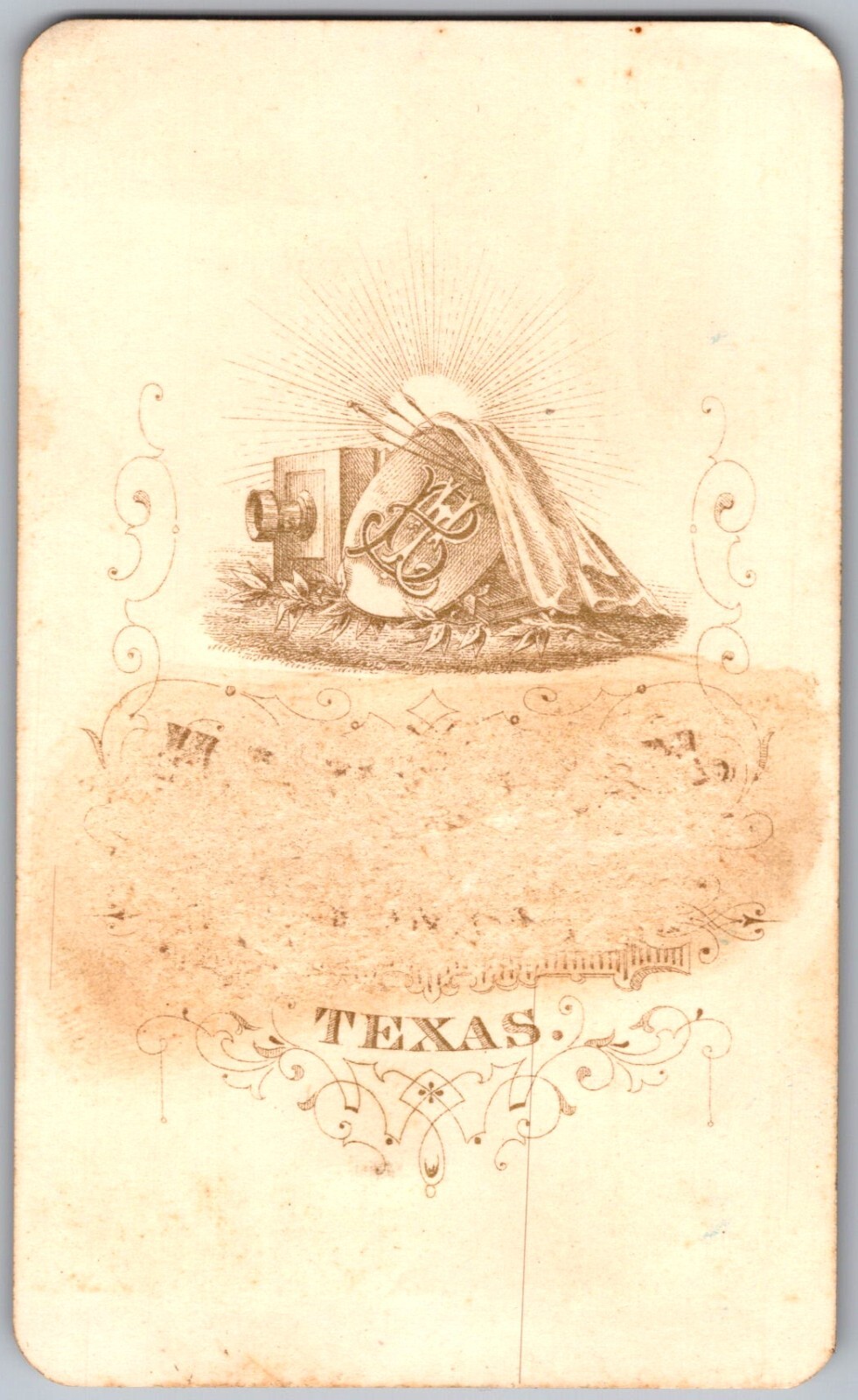 ANTIQUE CDV CIRCA 1870s HANDSOME MAN IN SUIT WITH MUSTACHE TEXAS — additional view