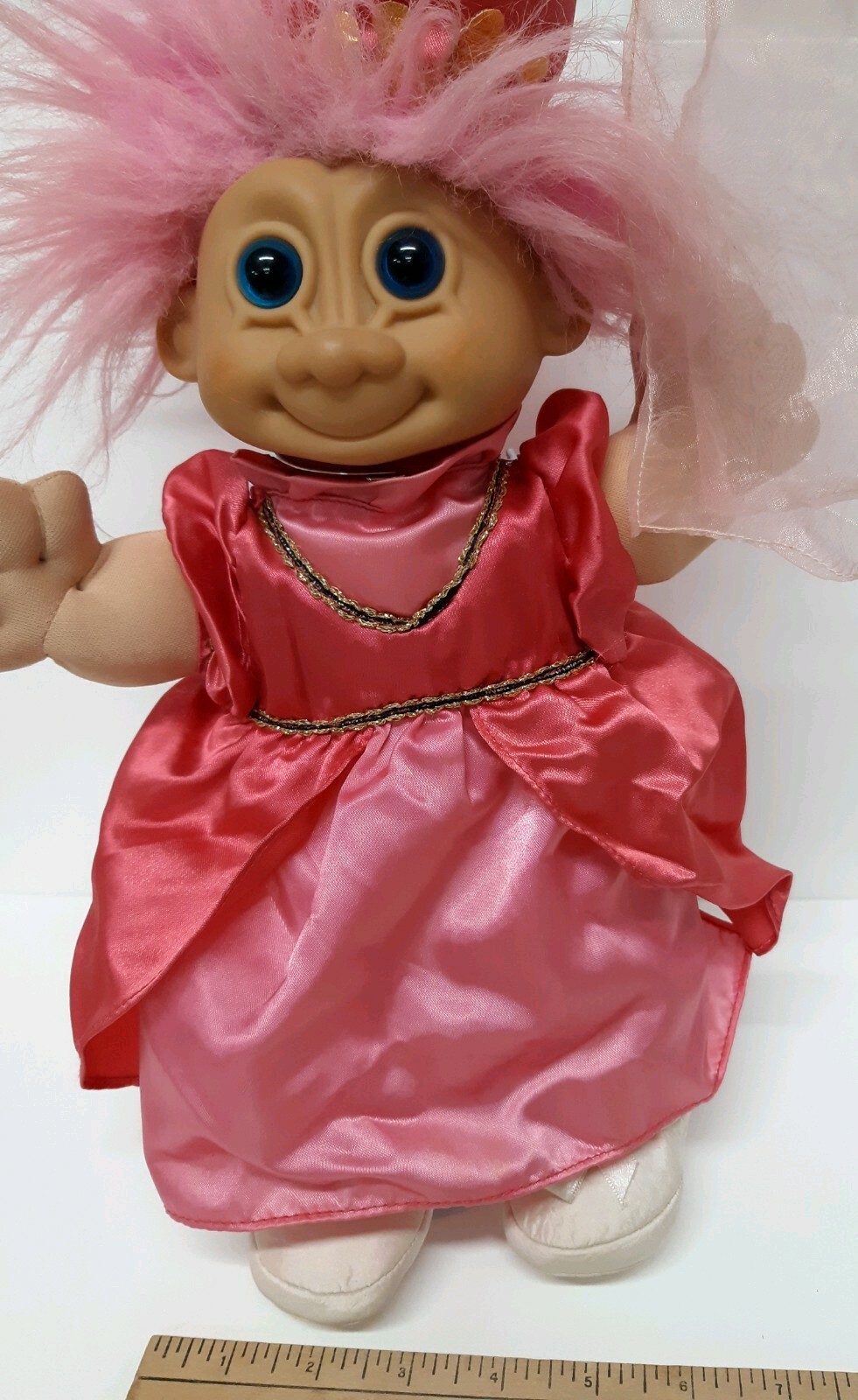 Russ Berrie Troll Kidz Penelope #2835 Princess 259 Pink Dress Hat Doll Clothing