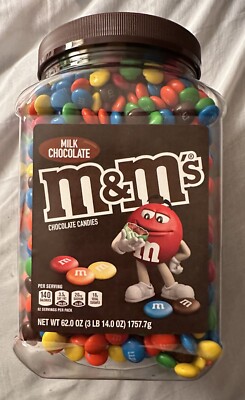   M&Ms Plain Milk Chocolate Candy Pantry Size 62oz Jar M&M's M & M Party Tub  