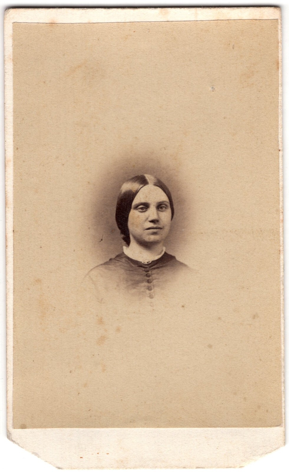 Antique CDV Circa 1860s W.m. Stroud Young Lady In Dress Norristown PA