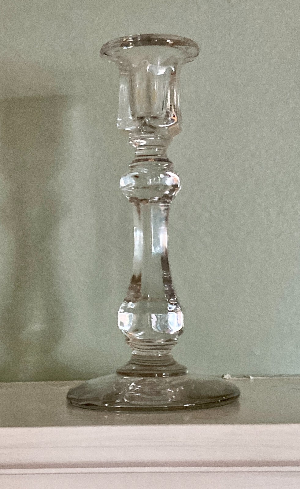 Pair of Elegant, Lead Crystal Candlestick Holders in Superb Condition