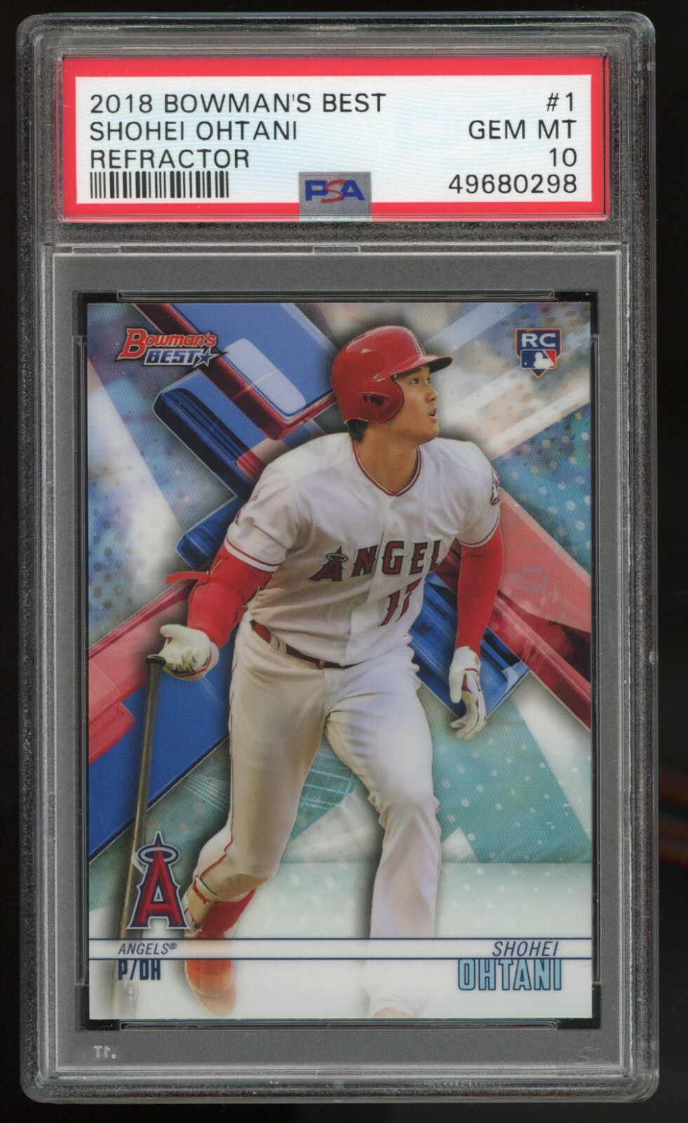 大谷翔平 2018 Bowman's Best Refractor 2018 Bowman's Best REFRACTOR Shohei Ohtani ROOKIE CARD #1