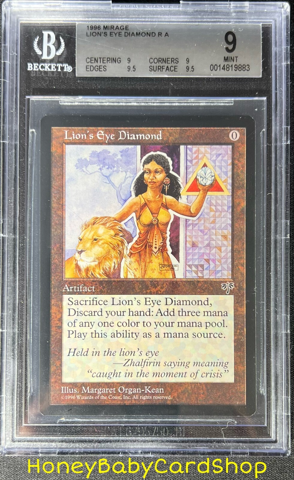 MTG Mirage 1996 Lion's Eye Diamond BGS 9.0Q++ (Quad++) MINT MTG Mirage 1996 Lion's Eye Diamond BGS 9.0Q++ (Quad++) MINT