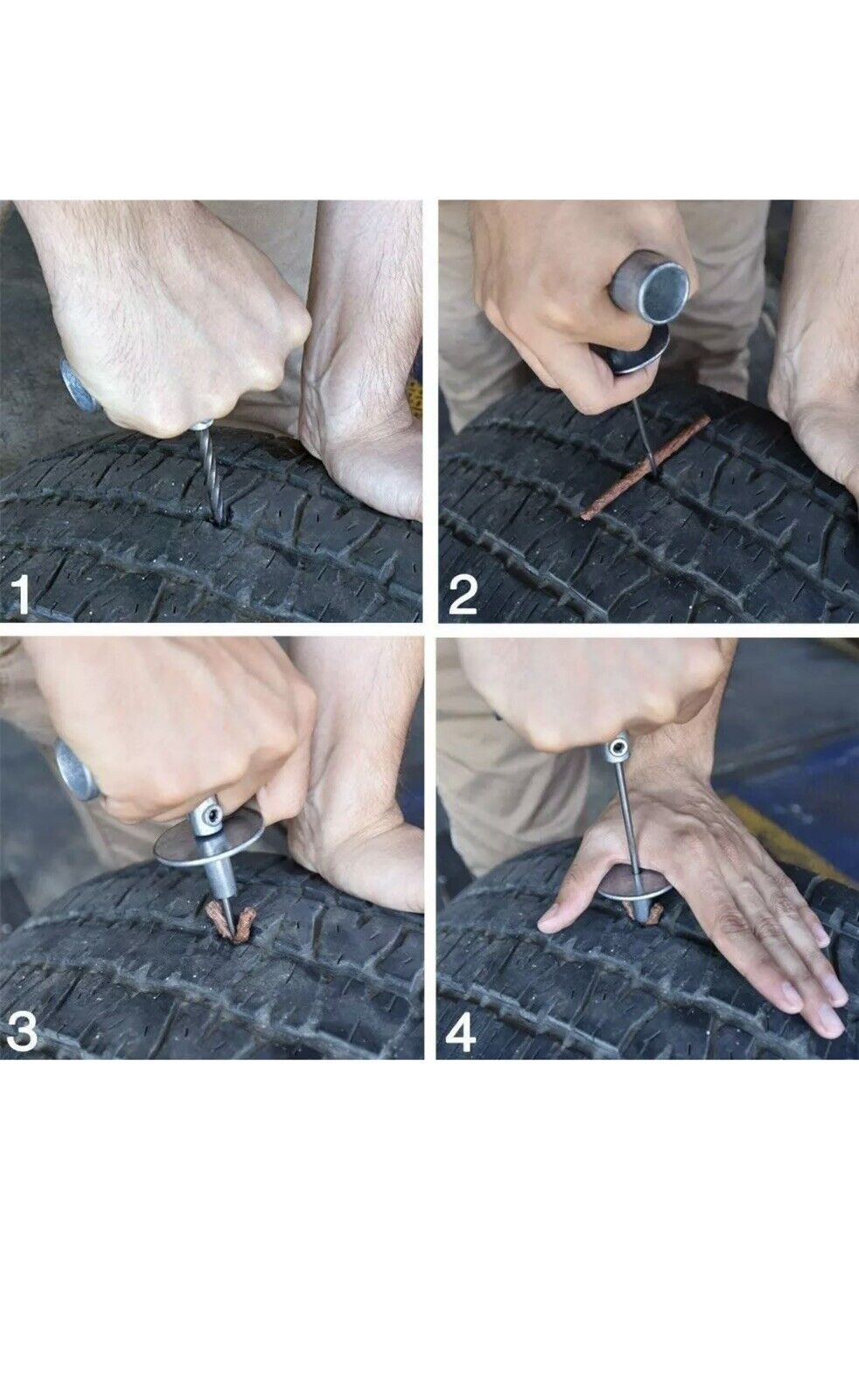 35 Pc  Tire Repair Kit DIY Flat Tire Repair Car Truck Motorcycle Home Plug Patch