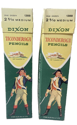 Dixon Ticonderoga Pencil Boxes 1388 Ethan Allen Marvelhead Prop Empty boxes 2