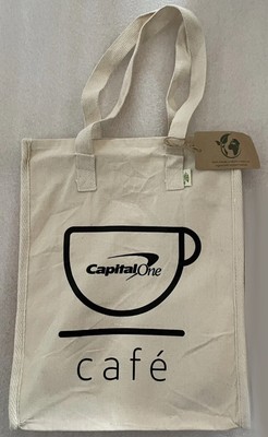 NEW Capital One Cafe Shoulder / Tote Bag - Canvas NWT