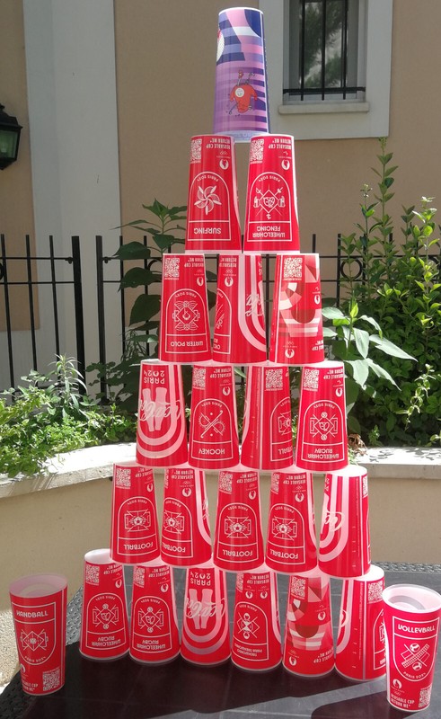 Gobelet Verre Eco-Cup Coca-Cola Collector Jeux Olympiques Jo Paris 2024 Au Choix