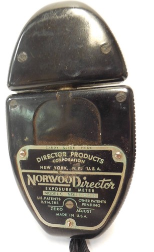 Vintage Norwood Director Exposure Meter With Leather Case ca 1961