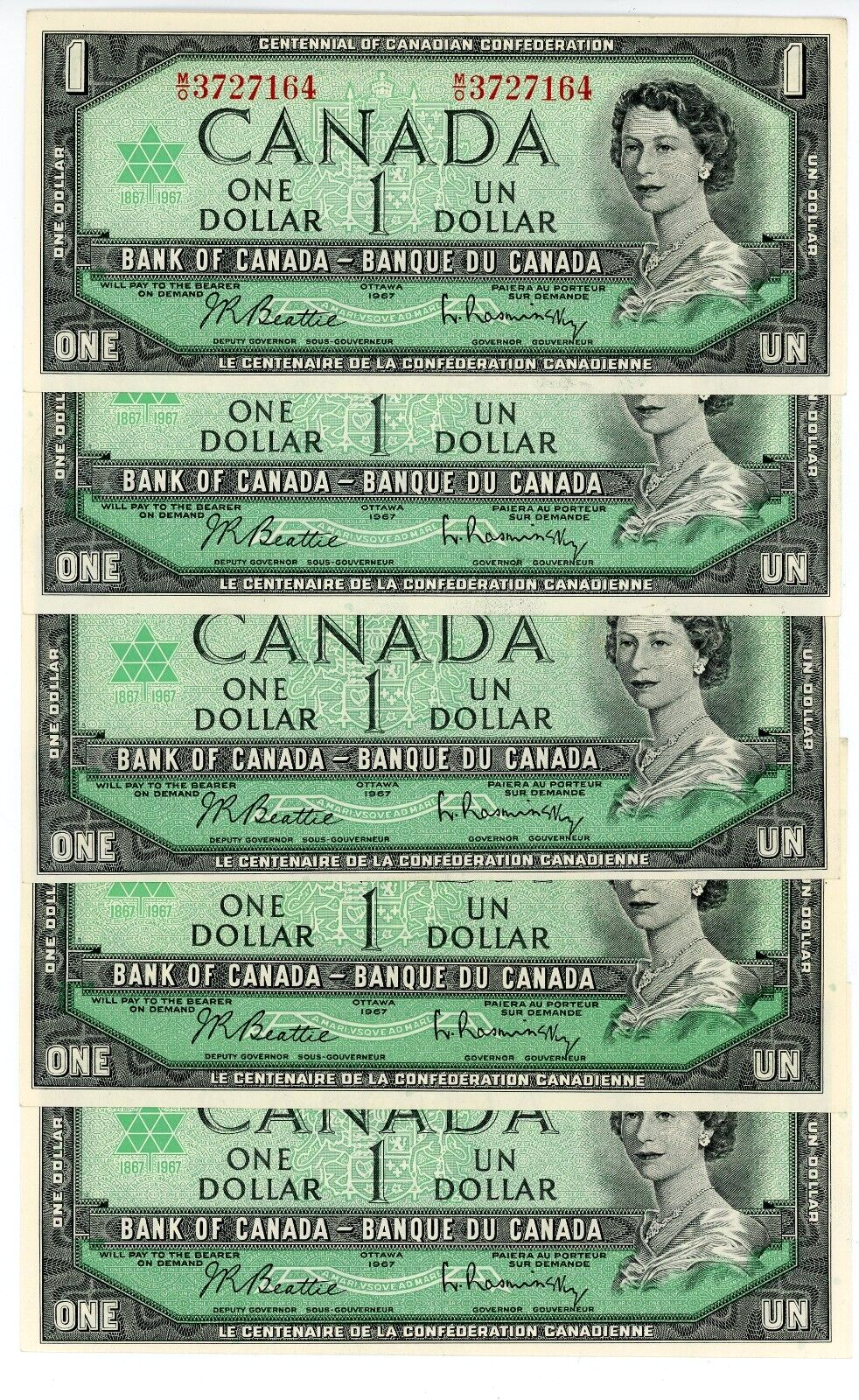 Canada … P-84b … 1 Dollar … 1967 … Choice *XF* (Aver) Prefix