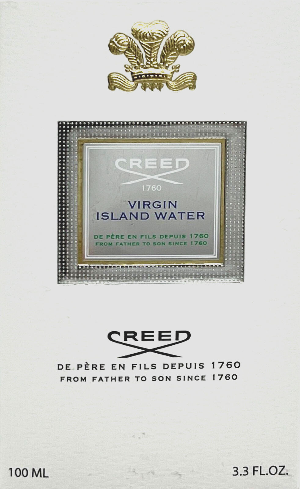 CREED VIRGIN  WATER 100ml 中古 VIRGIN ISLAND WATER by CREED 100ml/3.33 fl.oz EDP SPRAY NEW