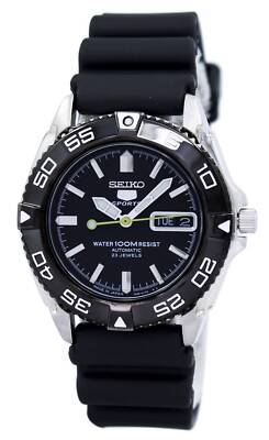 Seiko 5 Sports Automatic Black Dial Band Bezel SNZB23J2 Men's Watch Case 39 mm