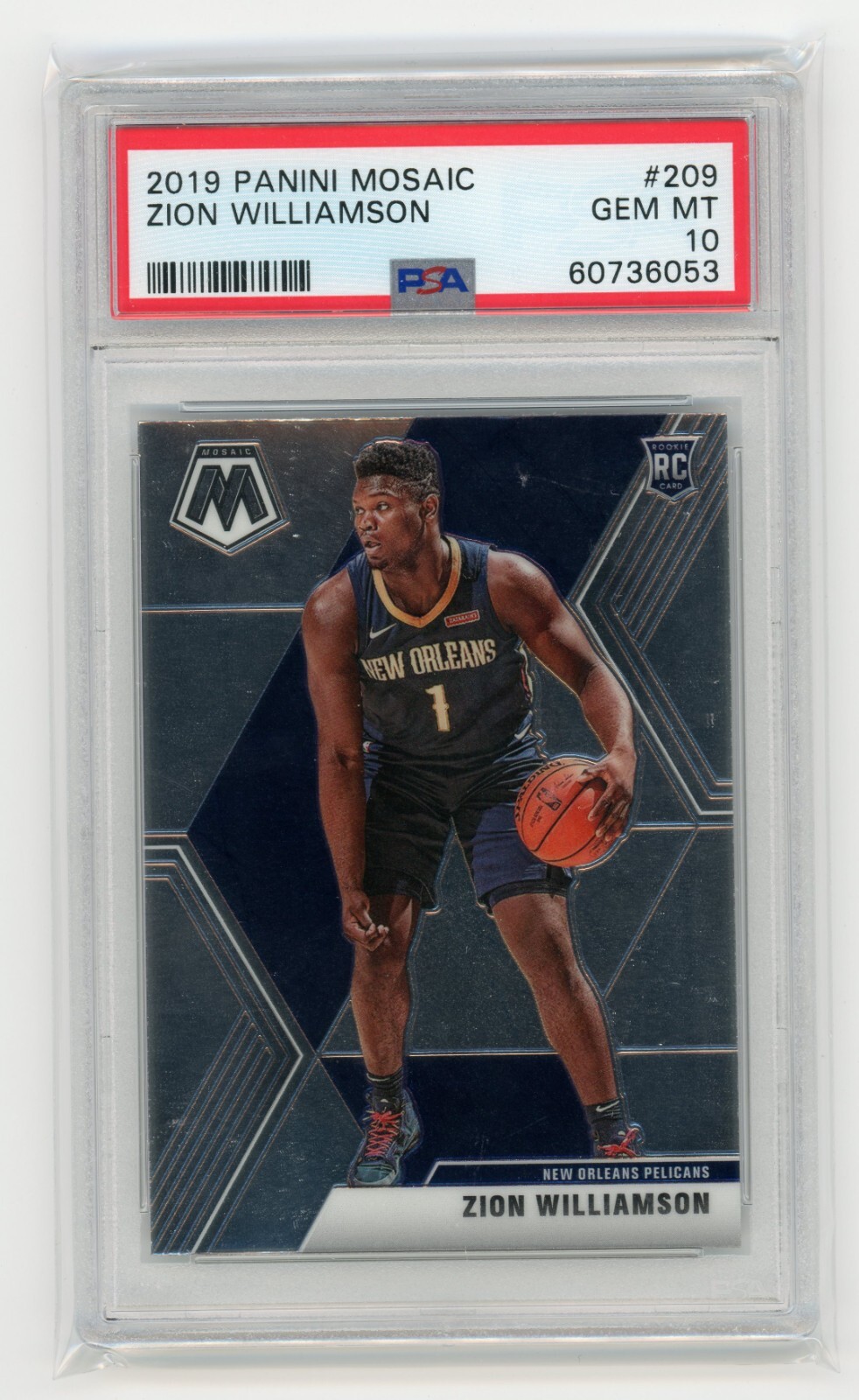 その他 2019 Mosaic Zion Williamson RC PSA10 2019 Panini Mosaic Zion Williamson RC Rookie PSA 10 Gem Mint