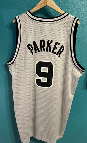 バスケットボール adidas - San antonio Spurs Tony Parkar Jersey VTG NBA Adidas San Antonio Spurs Tony Parker #9 Stitched