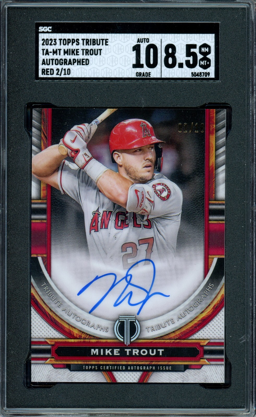Mike Trout 直筆サイン　マイクトラウト auto /99 topps Mike Trout 2022 Topps Series One Reverence Auto Patch