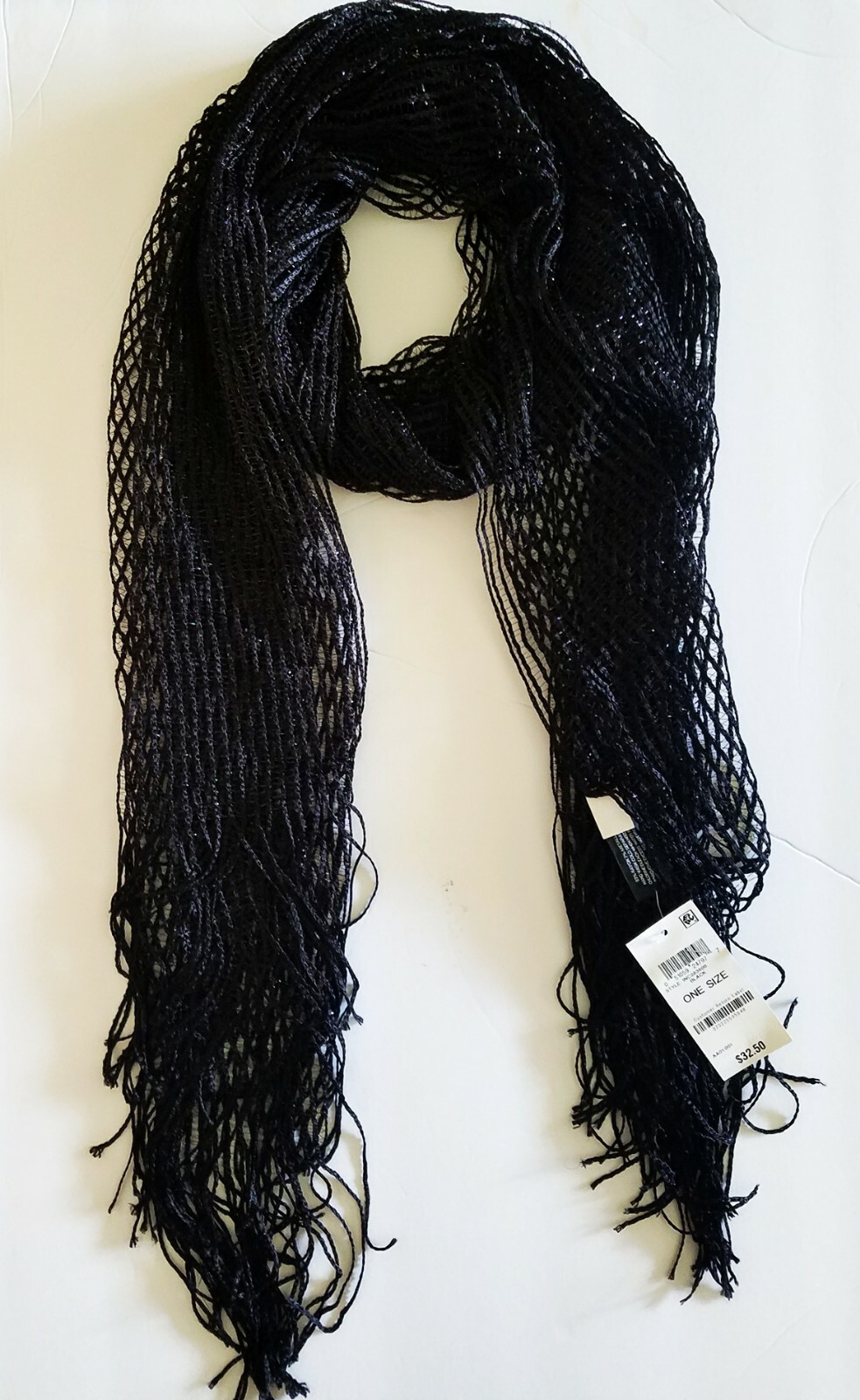 Inc International Concepts Metallic Mesh Scarf Fringed Scarf Wrap 32.50 MSRP eBay