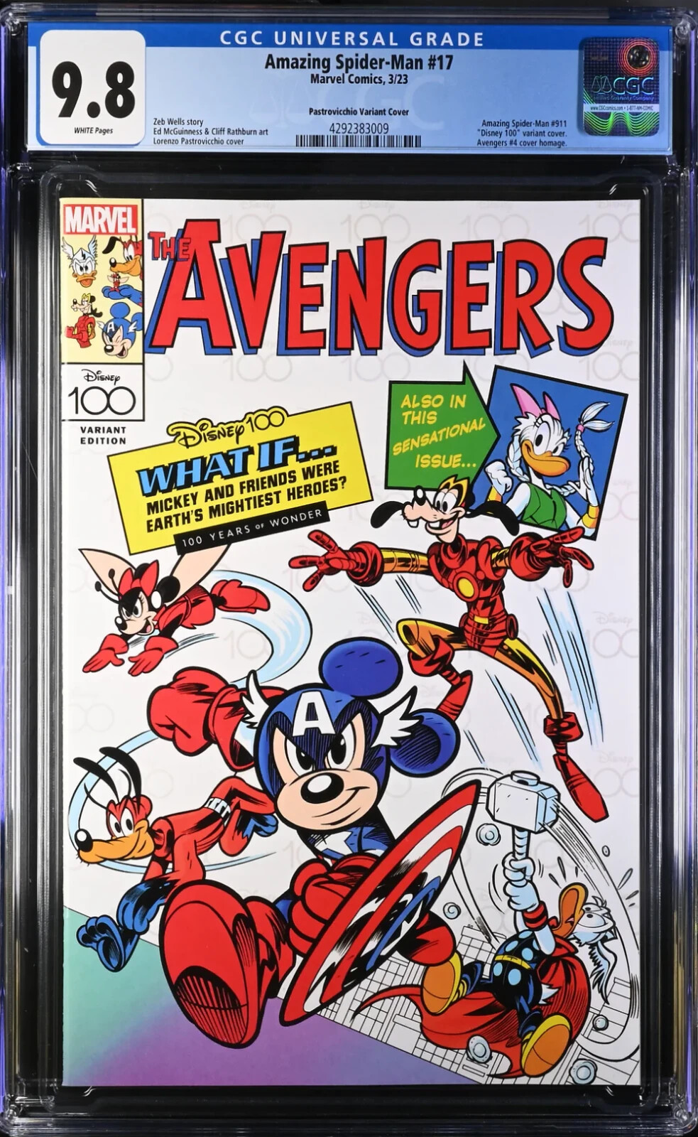 Amazing Spider-Man #17 Pastrovicchio Disney 100 Variant CGC
