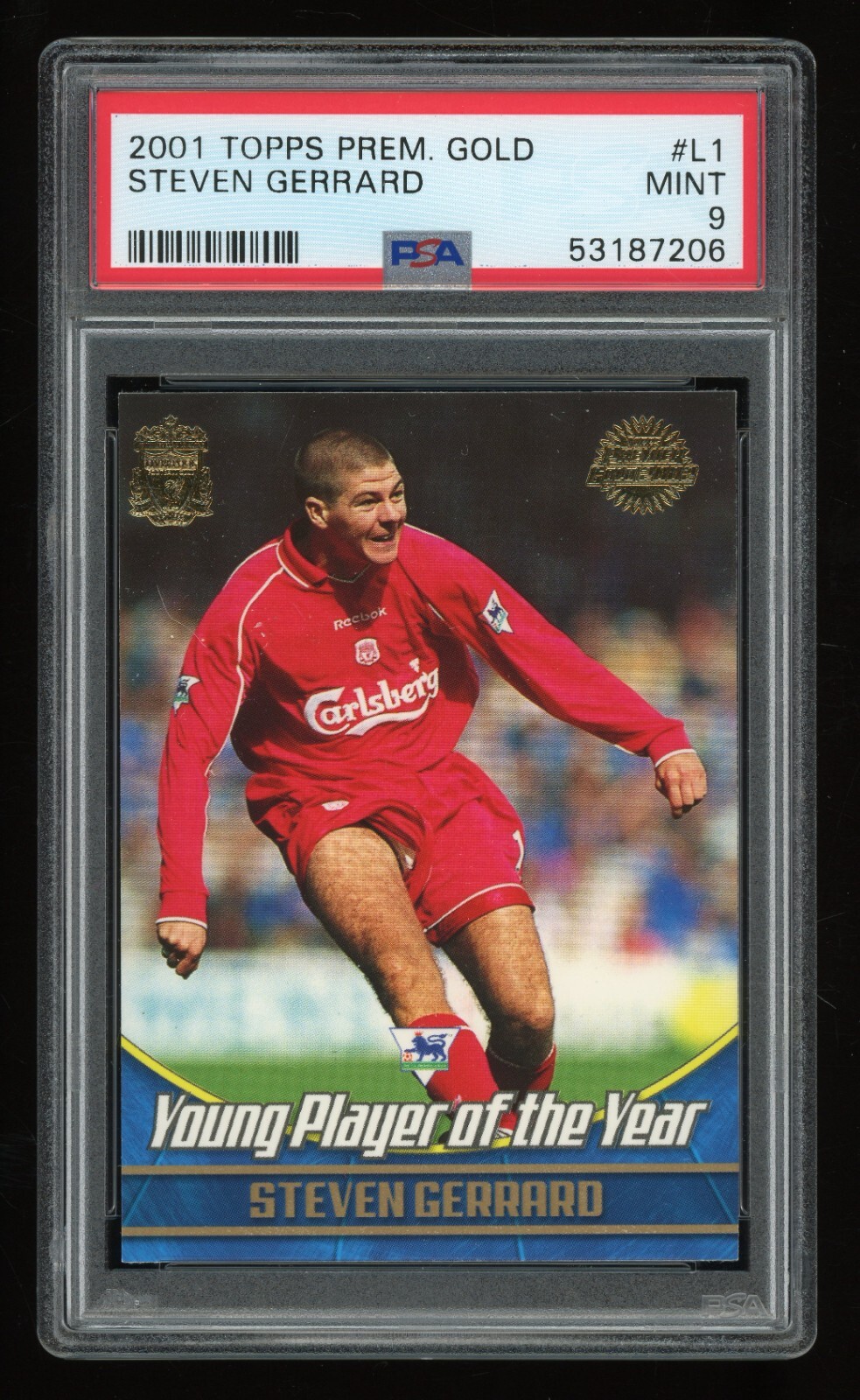 2001 Topps Premier Gold Steven Gerrard PSA 9 Liverpool #L1 | eBay