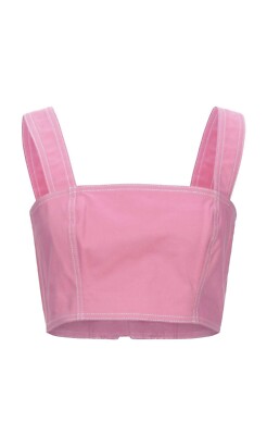 Balmain cropped denimtop pink Size Fr 34