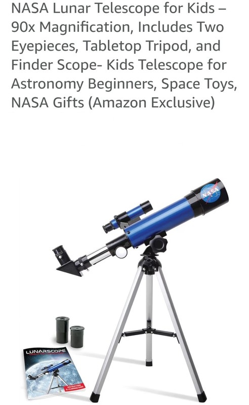 NASA Lunar Telescope for Kids- 90x Magnification, BRAND NEW