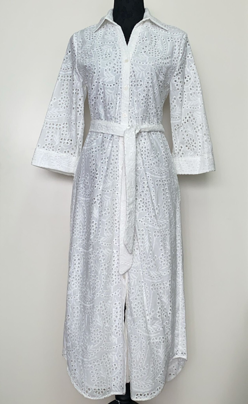 ZARA ZW COLLECTION CUTWORK EMBROIDERY DRESS WHITE SS24 SIZES