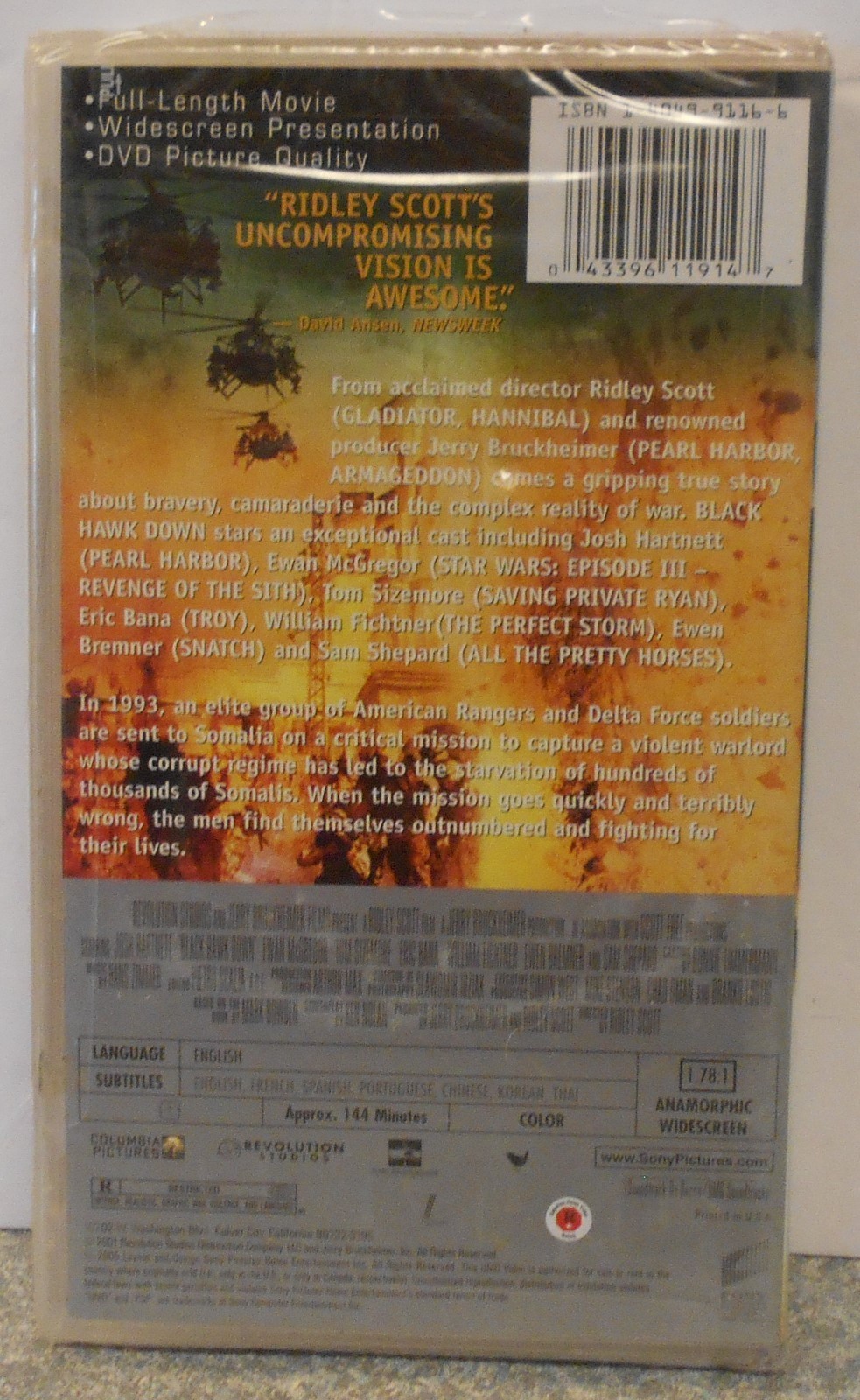 Black Hawk Down (UMD VIDEO FOR PSP, 2005) RARE BRAND NEW