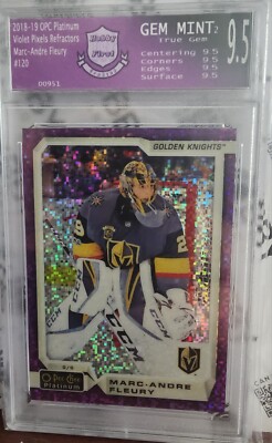 2018-19 O-Pee-Chee Platinum Violet Pixels #120 marc-andre fleury
