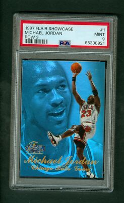 Michael Jordan 1997-98 Flair Showcase #1 Row 3 PSA 9 MINT | eBay