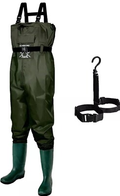 Fly Fishing Hero Chest Waders With Boots Hunting Waders Unisex Size 14  NEW!