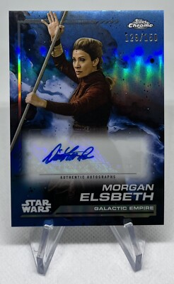 2024 Topps Chrome Star Wars Morgan Elsbeth Auto Skywalker Blue /150 #AU-DI