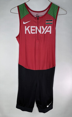 Nike Kenya Pro Elite Track and Field Olympic Speedsuit / Singlet Men's Sz Small