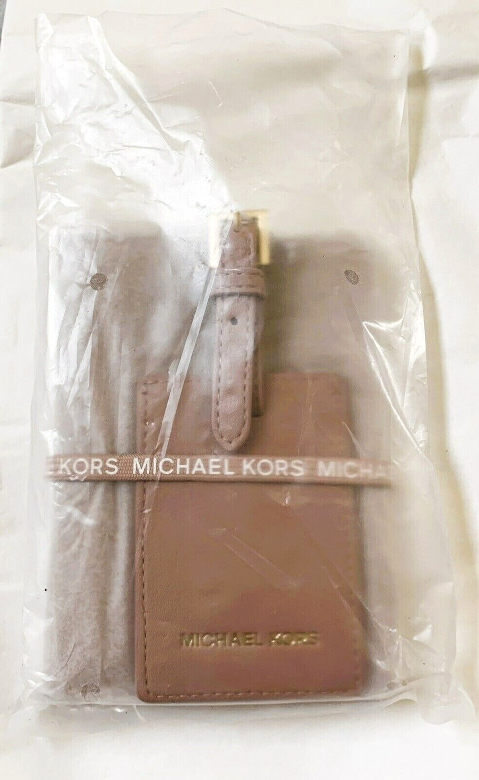 Michael Kors Blush Pink Passport Holder Case & Luggage Bag ID Tag NWT