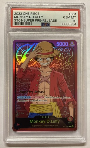 スモーカー　Pre-Release WINNER　PSA10 Smoker (Pre-Release) [Winner] - One Piece Promotion Cards