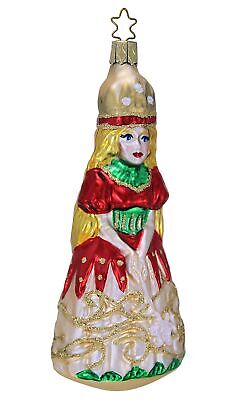 Inge Glas OWC 10003 Christmas Princess German Glass Ornament NEW w/FREE Gift Box