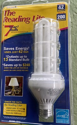 The Reading Lite Bulb - 7-year Bulb Uses 42 Watts Same As 200 Watts Energy Star