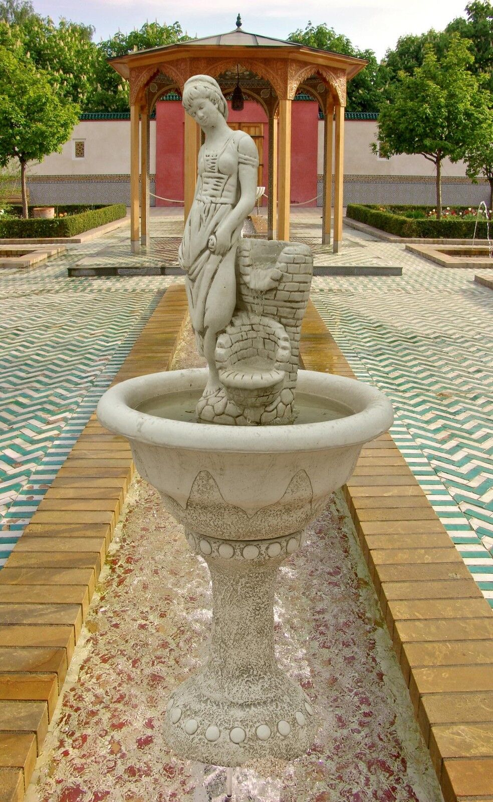 Zierbrunnen Garten Kaskaden Brunnen Steinbrunnen